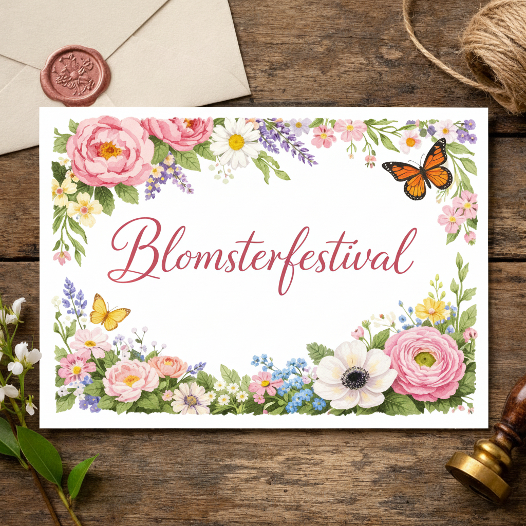 Invitation trykt på frøpapir